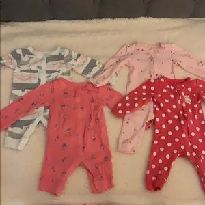 Bundle of 4 Carter’s Footless Onesies